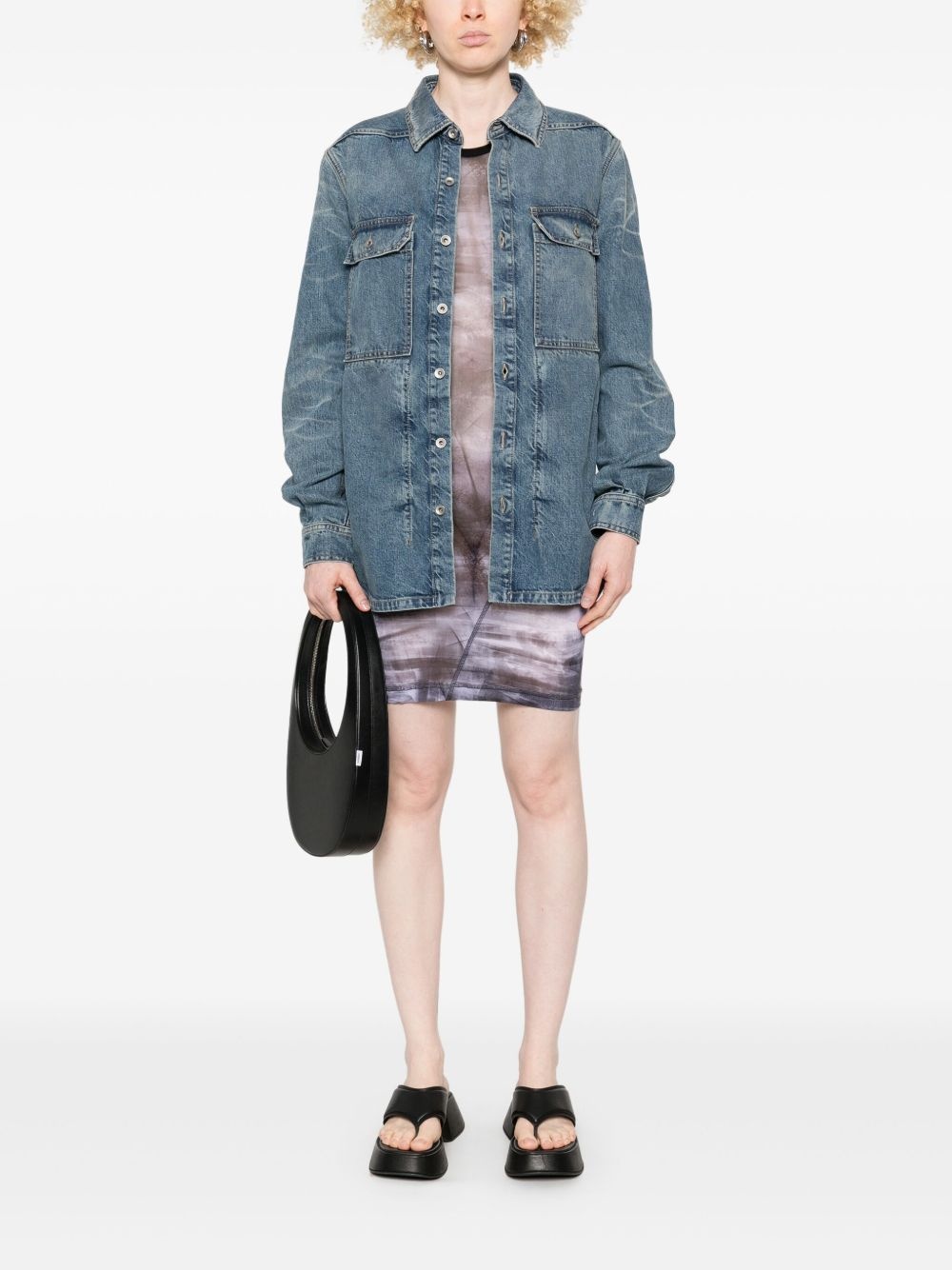 denim overshirt - 2