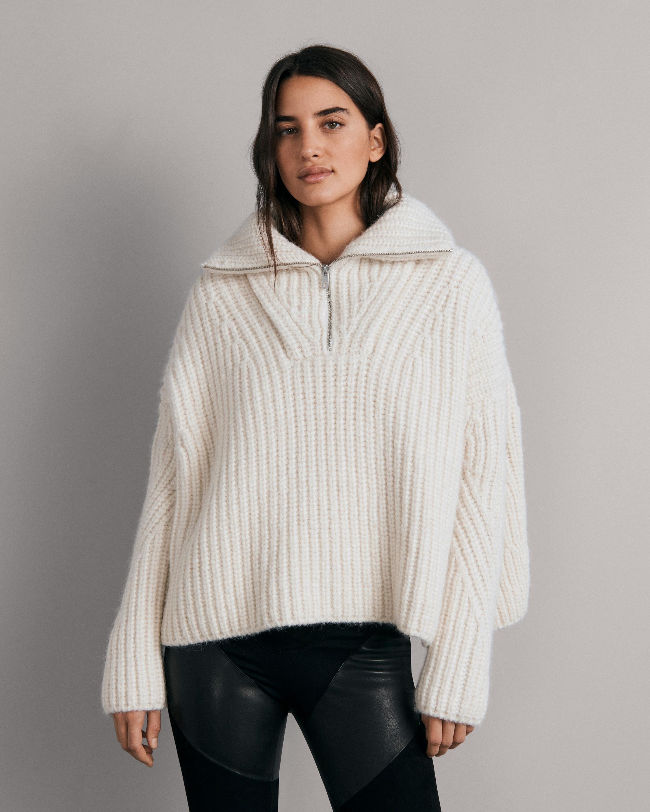 Hannah Wool Half Zip Sweater
Relaxed Fit Sweater - 1