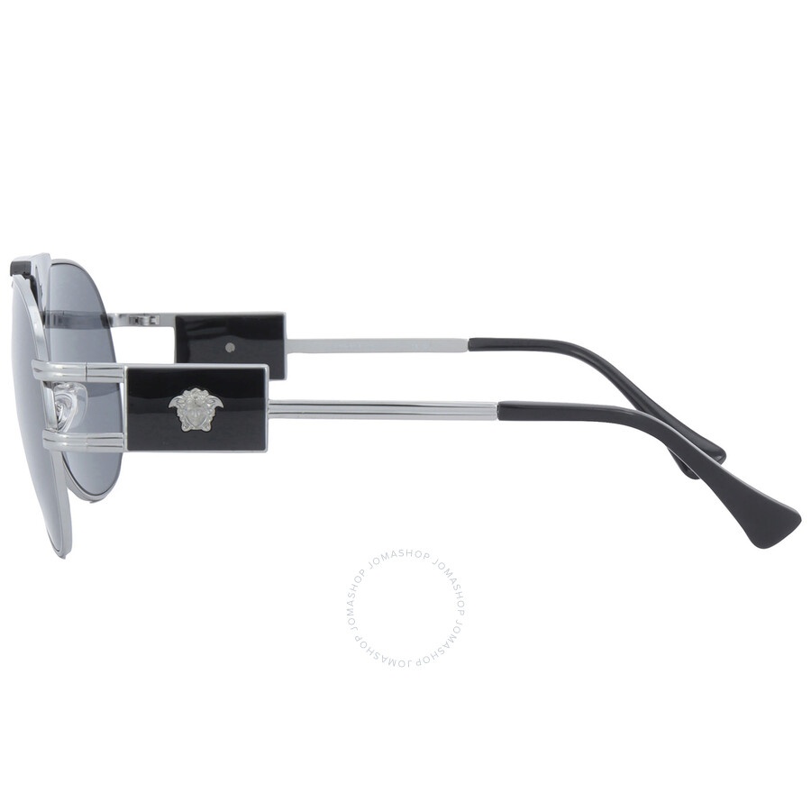 Versace Dark Grey Pilot Men's Sunglasses VE2252 100187 63 - 3