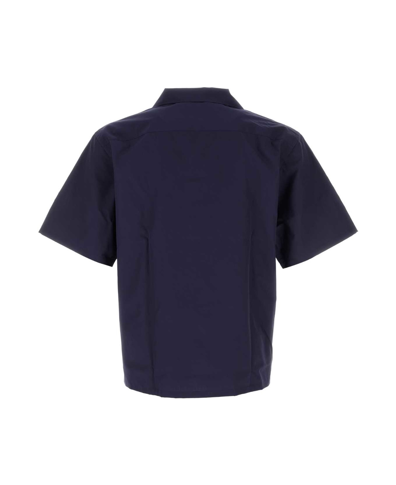 Navy Blue Poplin Shirt - 2