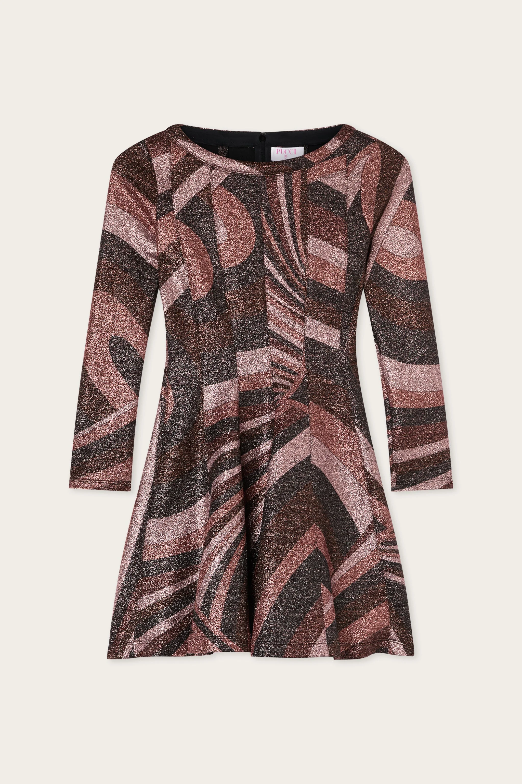 IRIDE PRINT LUREX JERSEY DRESS - 1