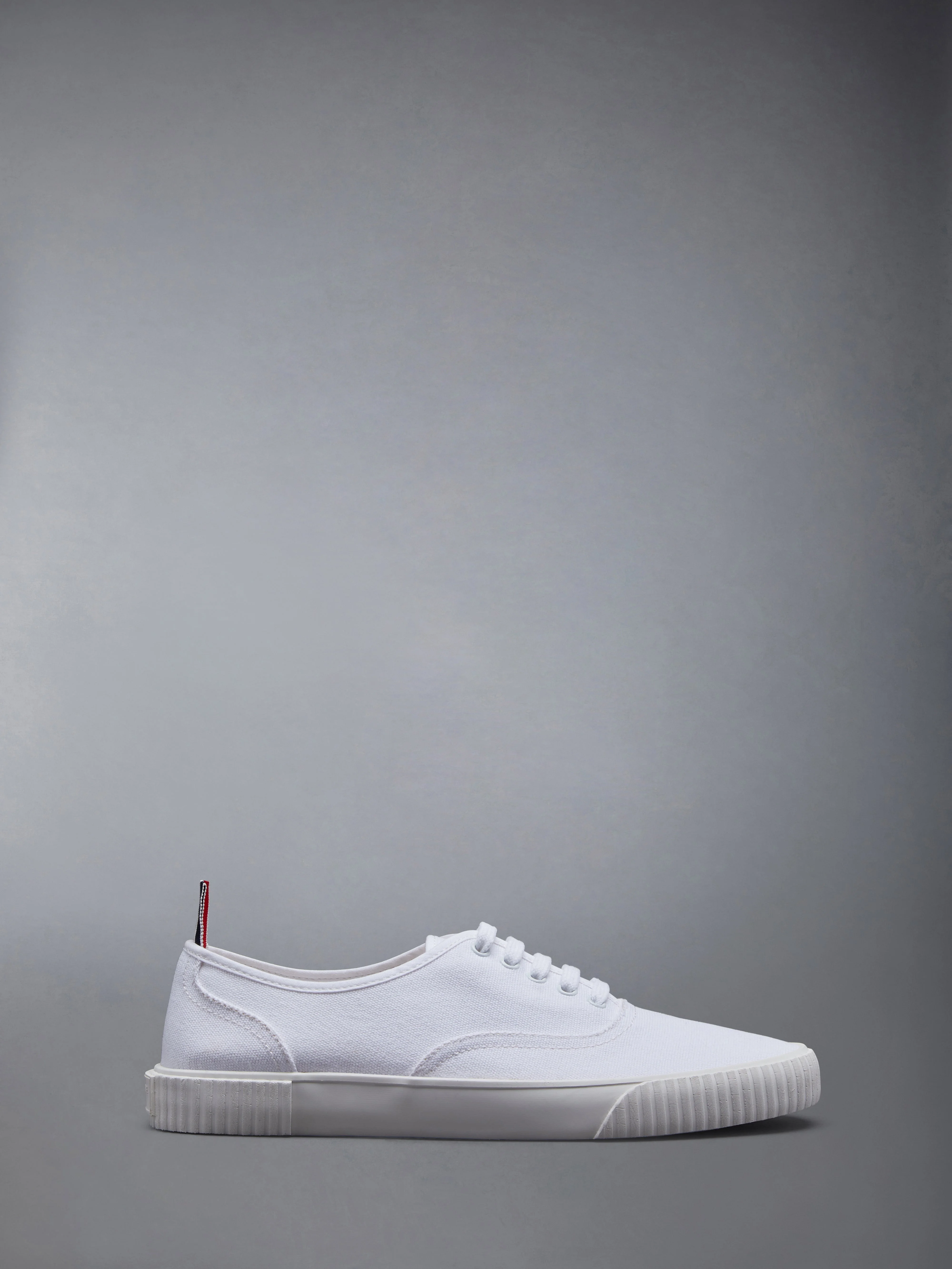 White Cotton Canvas Heritage Sneaker - 1