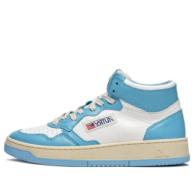 (WMNS) Autry Medalist Mid Leather Sneakers Two-Toned 'White Blue' AUMW-WB08 - 1
