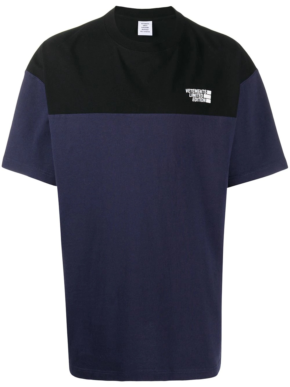 short sleeve colour-block T-shirt - 1