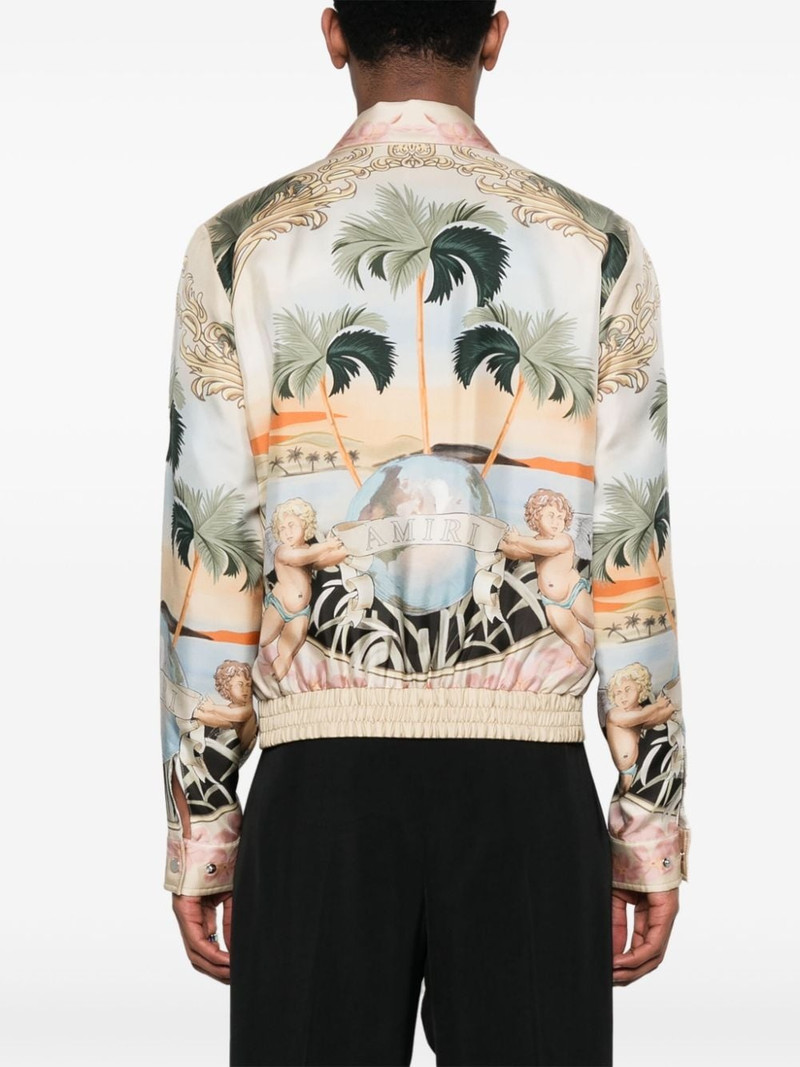 graphic-print silk bomber jacket 4