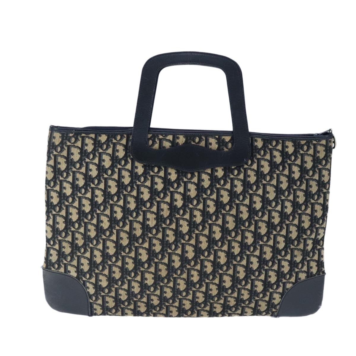 DIOR Trotter Canvas Hand Bag Canvas Navy - 2
