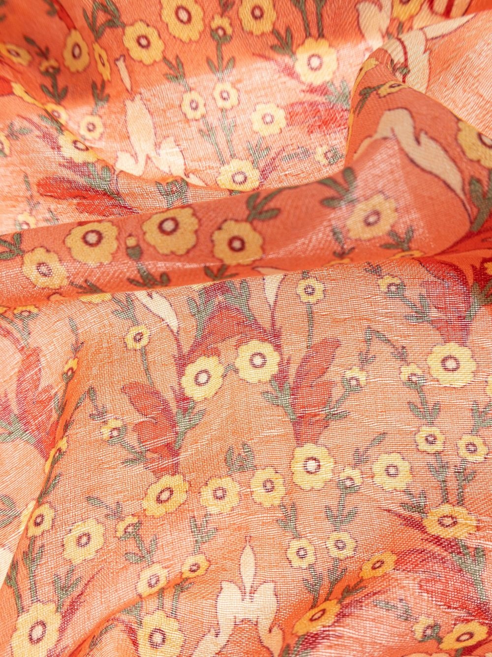 floral-print scarf - 3