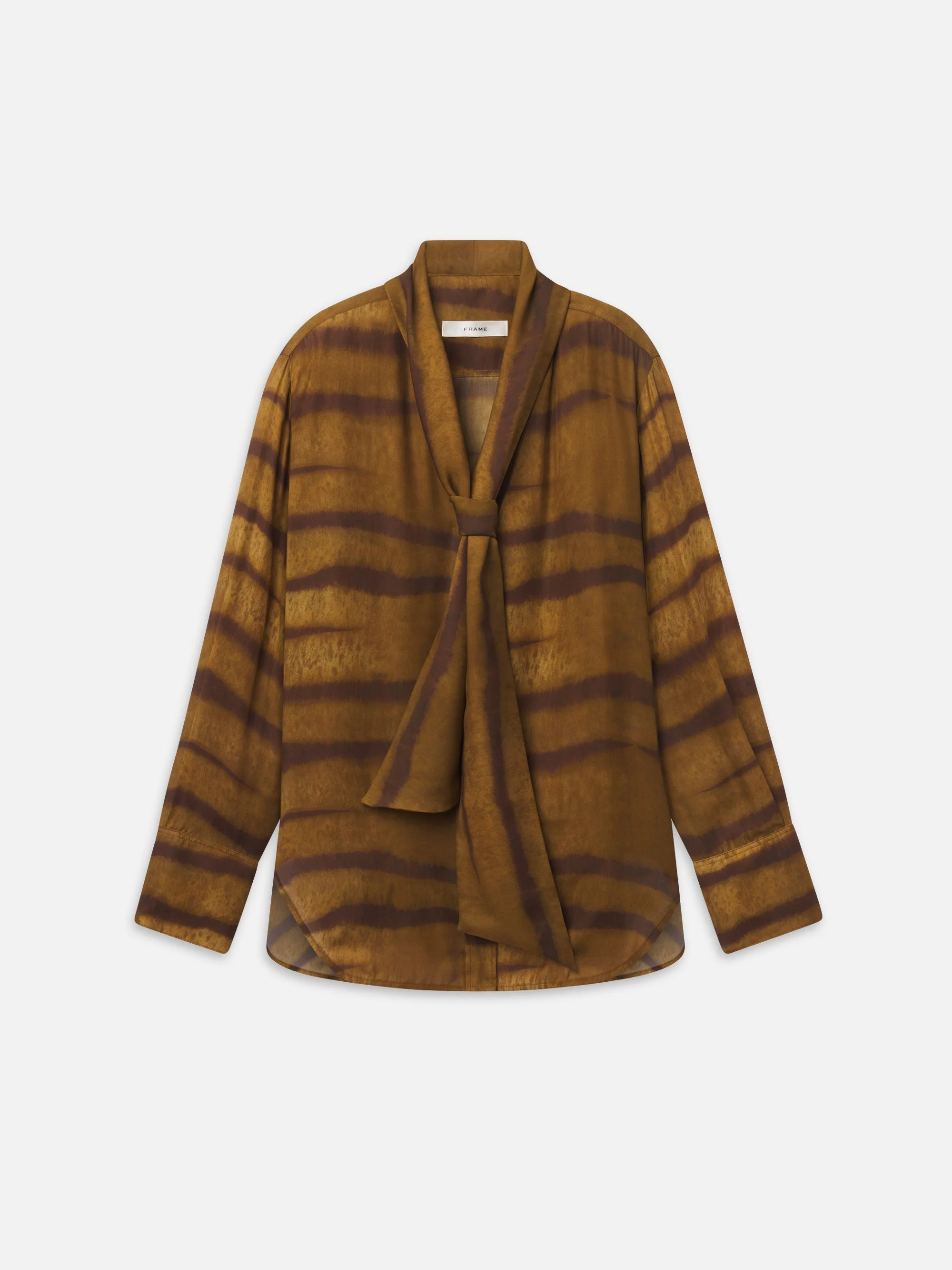 The Silk Oversized Tie Shirt - 1