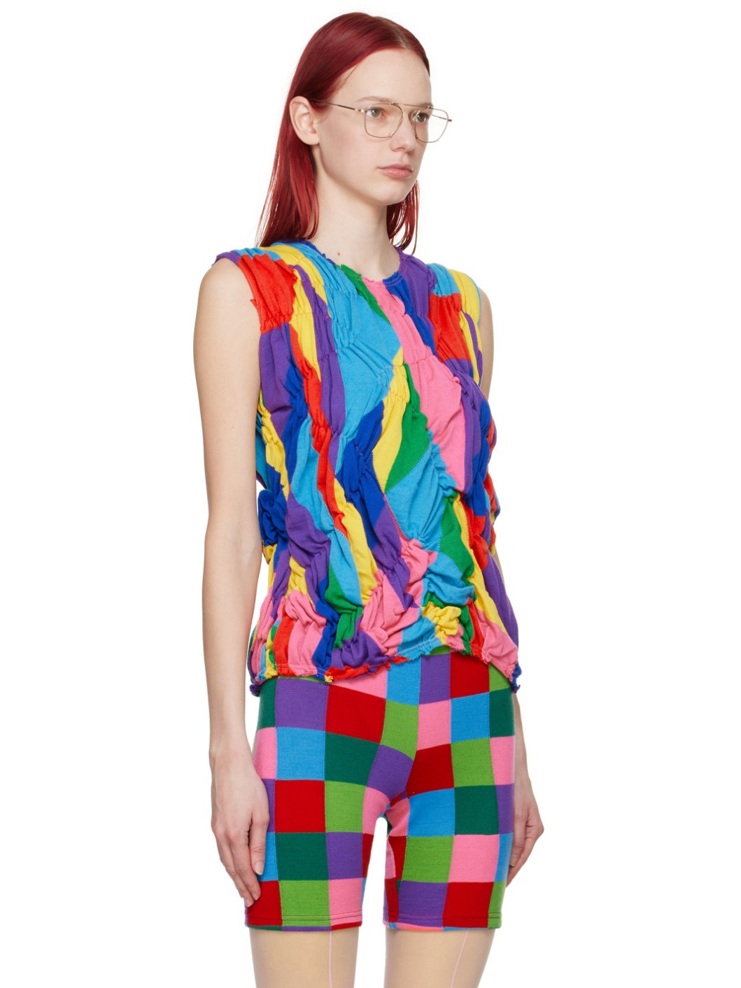 Multicolor Ruched Tank Top - 2