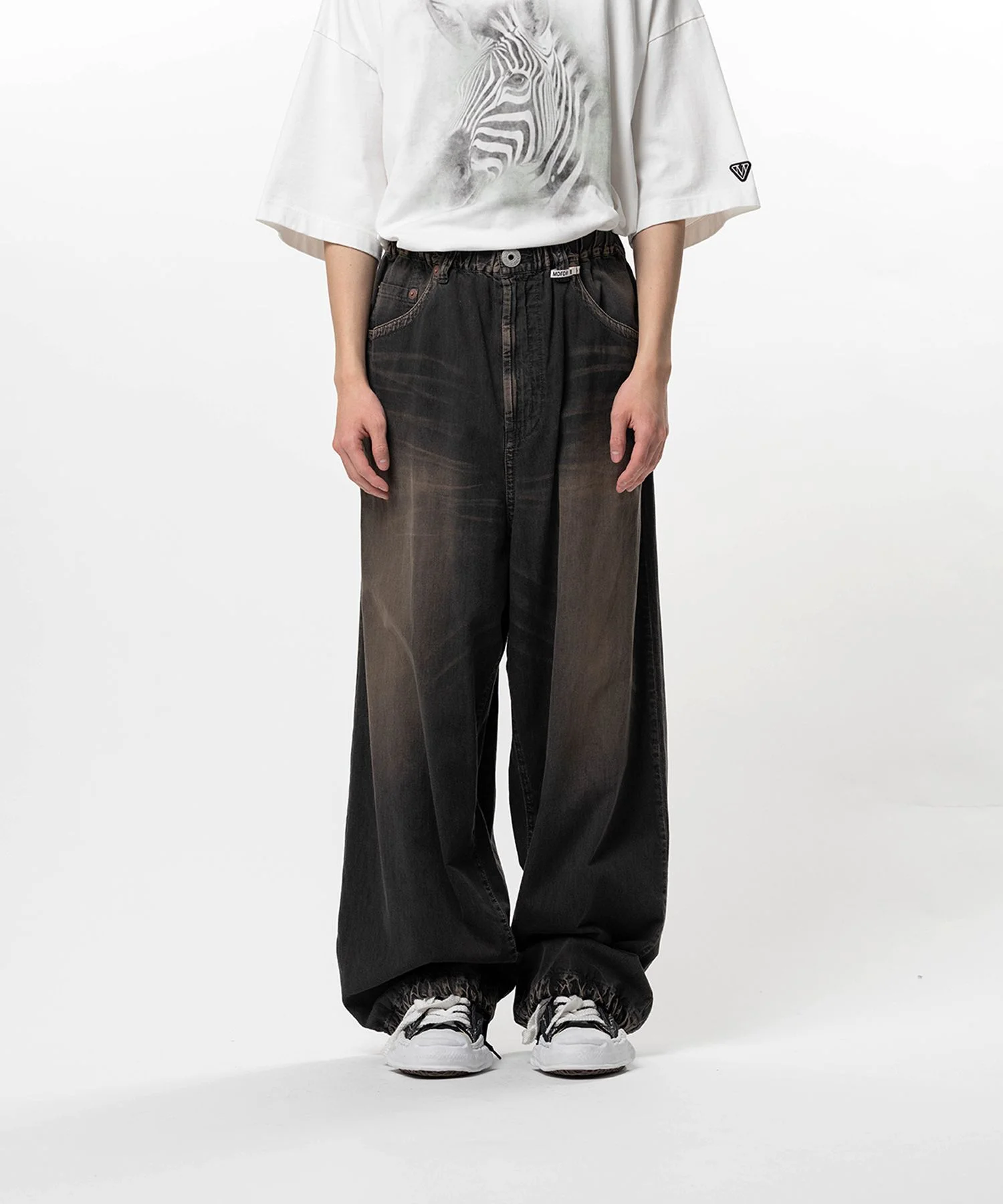 Light Denim Wide Pants - 1