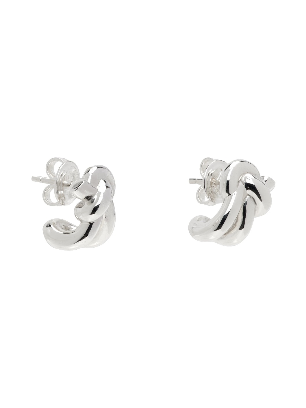 Bottega Veneta Silver Knot Earrings | ssense | REVERSIBLE