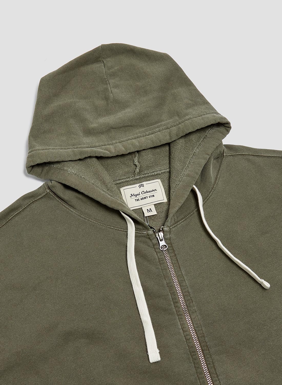 Embroidered Arrow Zip Hoodie in USMC Green - 4