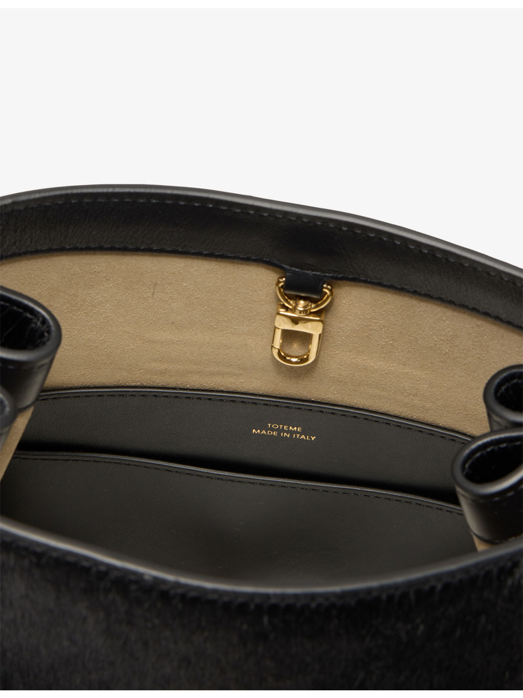 Belted Pony Hair Leather Tote Bag - 6