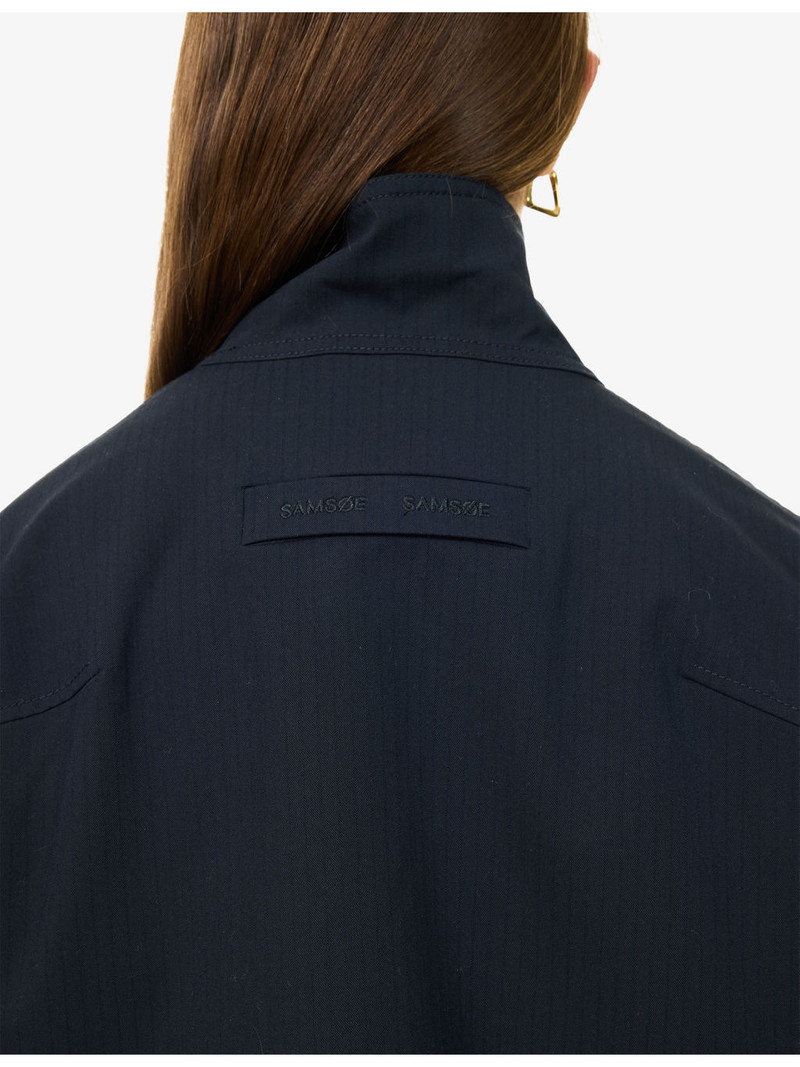 Sabianca Cropped Woven Trench Jacket 9