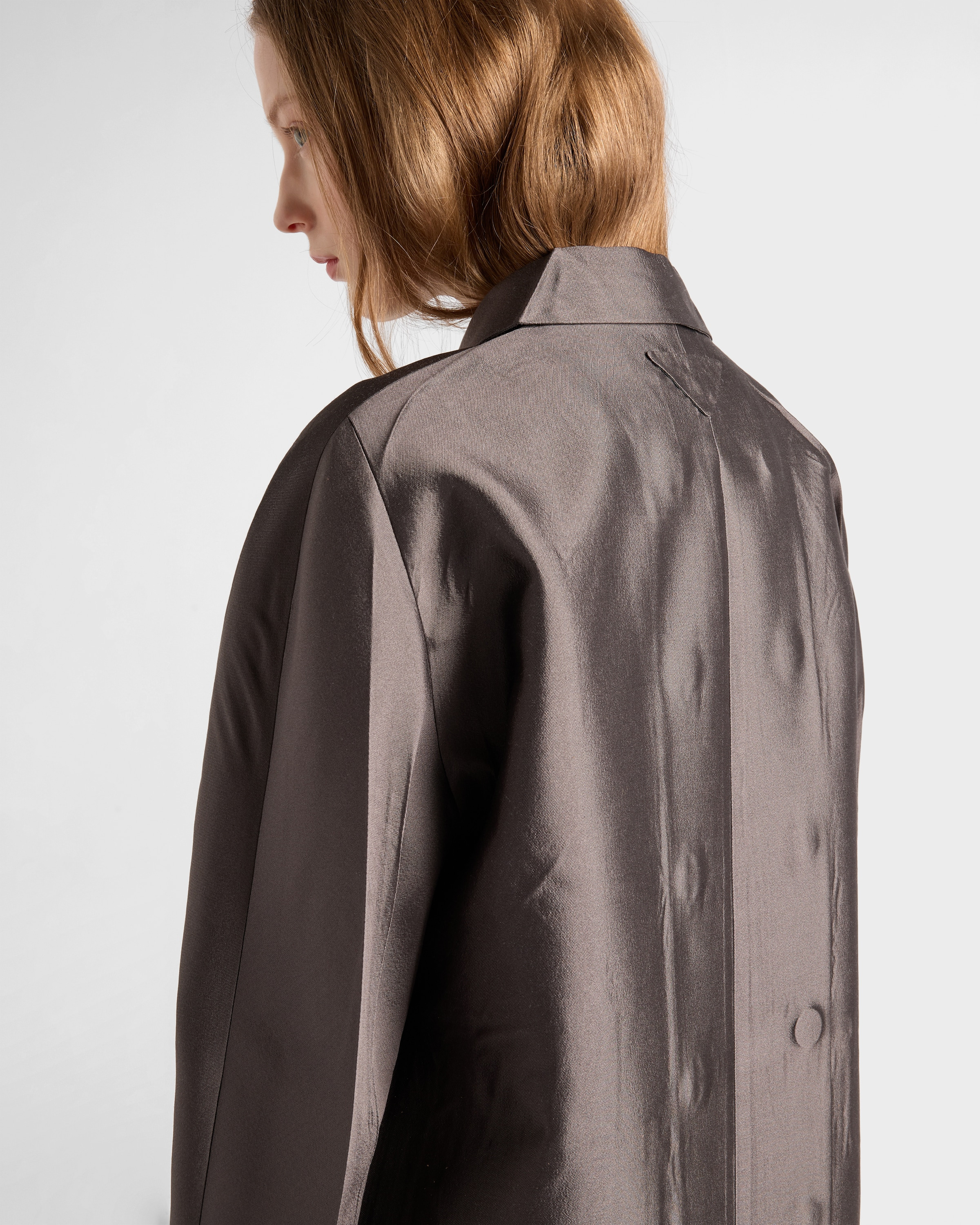 Double-breasted wool and silk coat - 6
