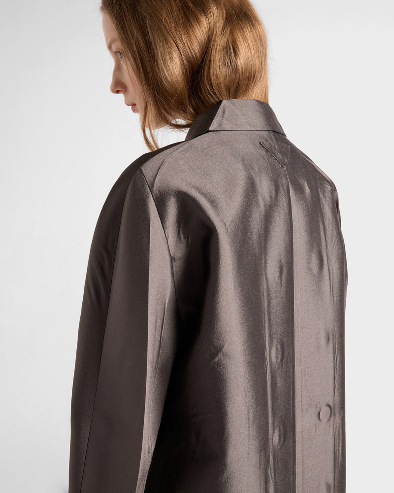 Double-breasted wool and silk coat 6