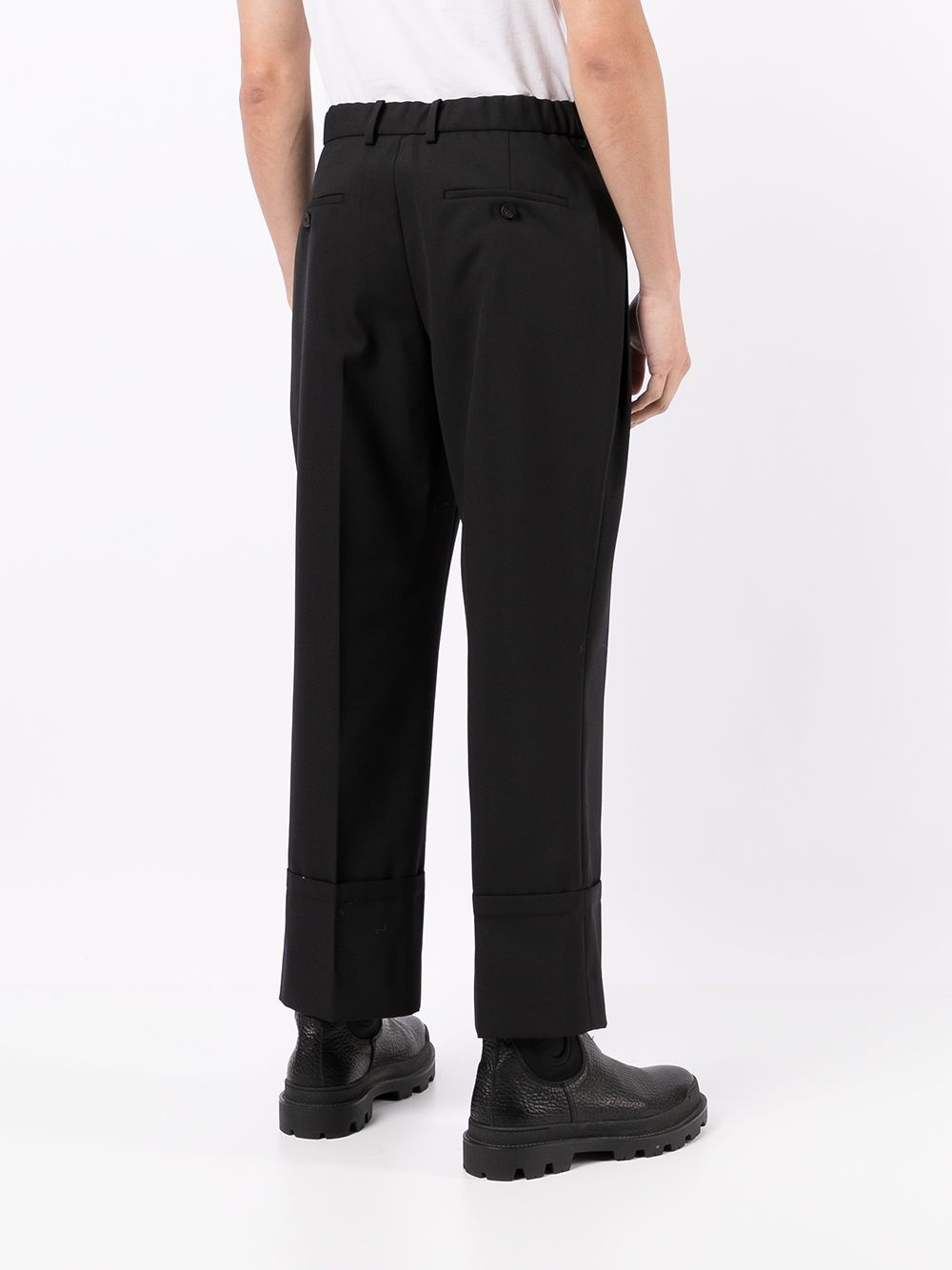 buckle-detail cropped trousers - 4