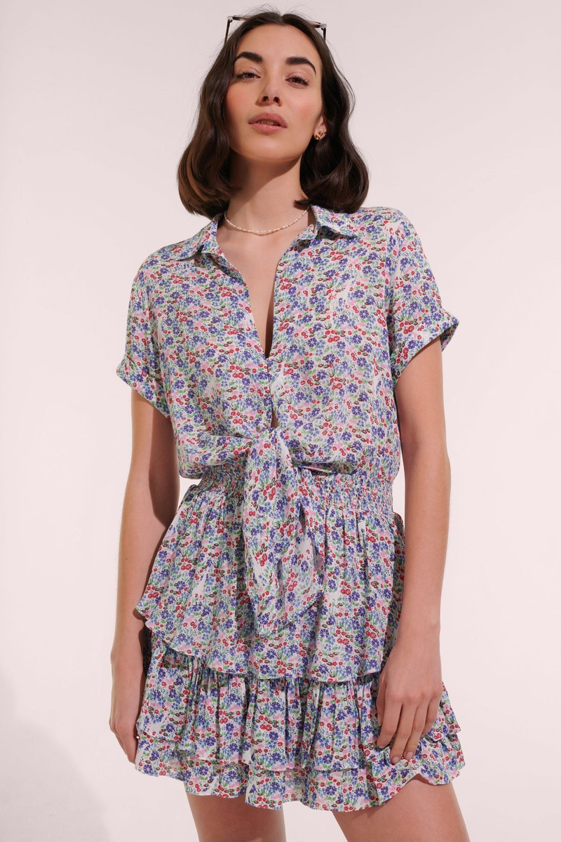 Mini Dress Brenda - Blue Jardin - 1