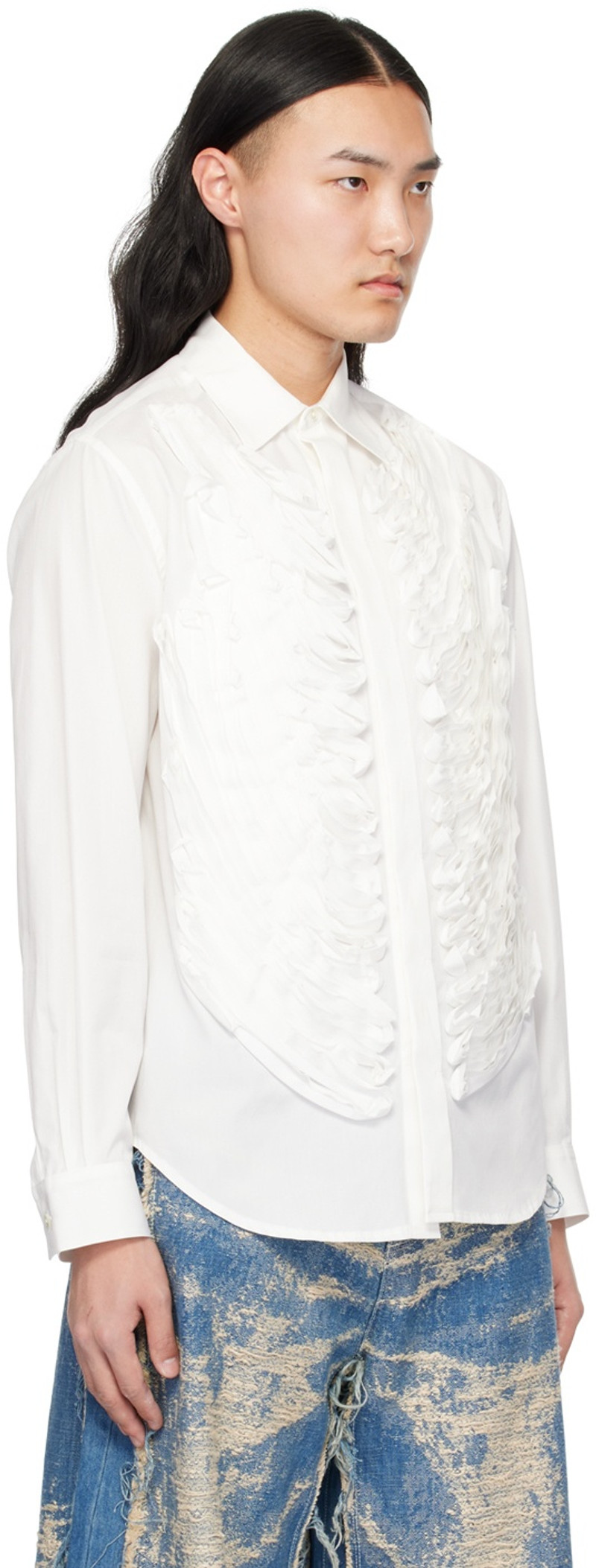 TAAKK White Frill Shirt outlook