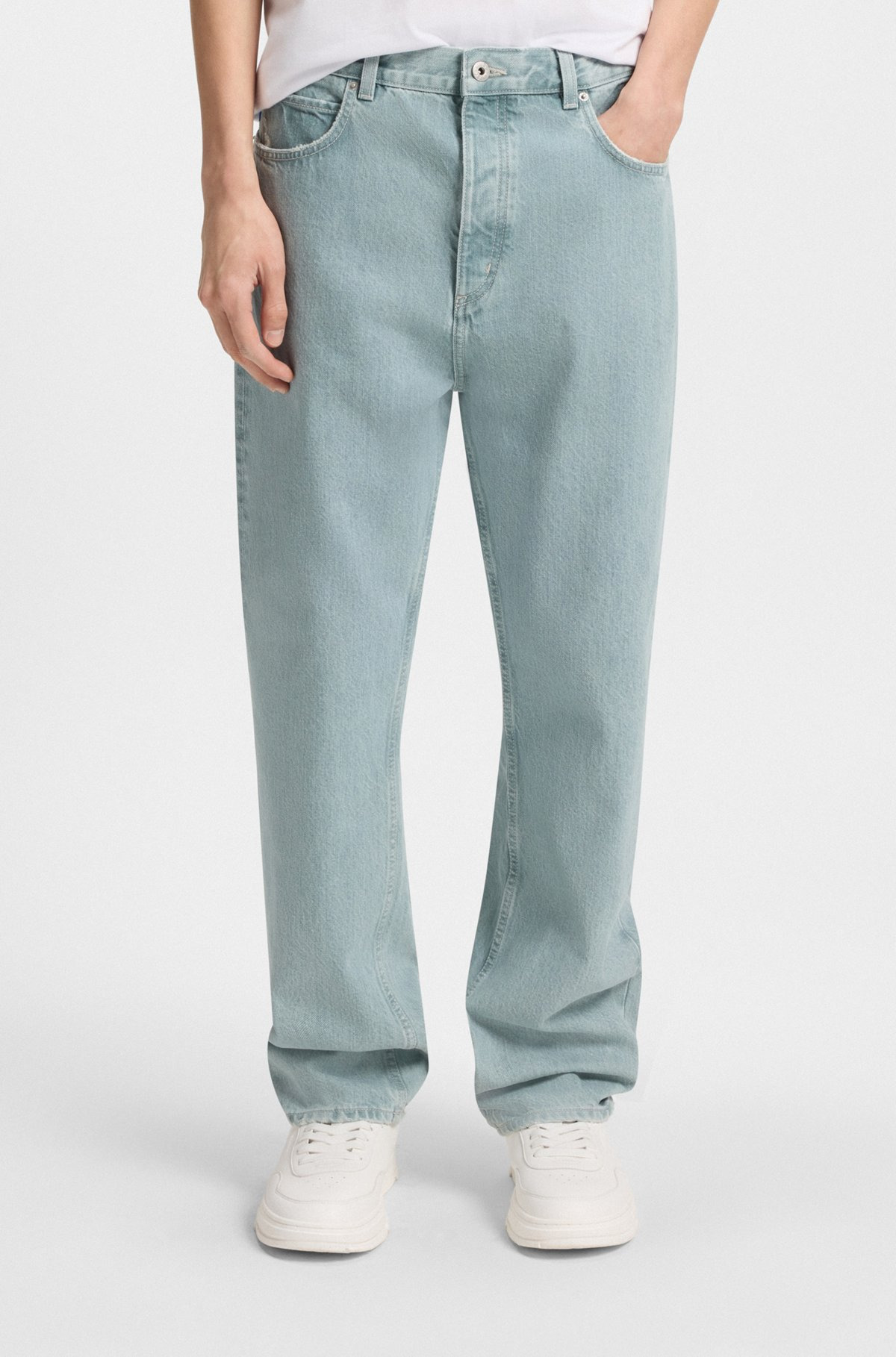 BAGGY-FIT JEANS IN BRIGHT-BLUE RIGID DENIM - 2