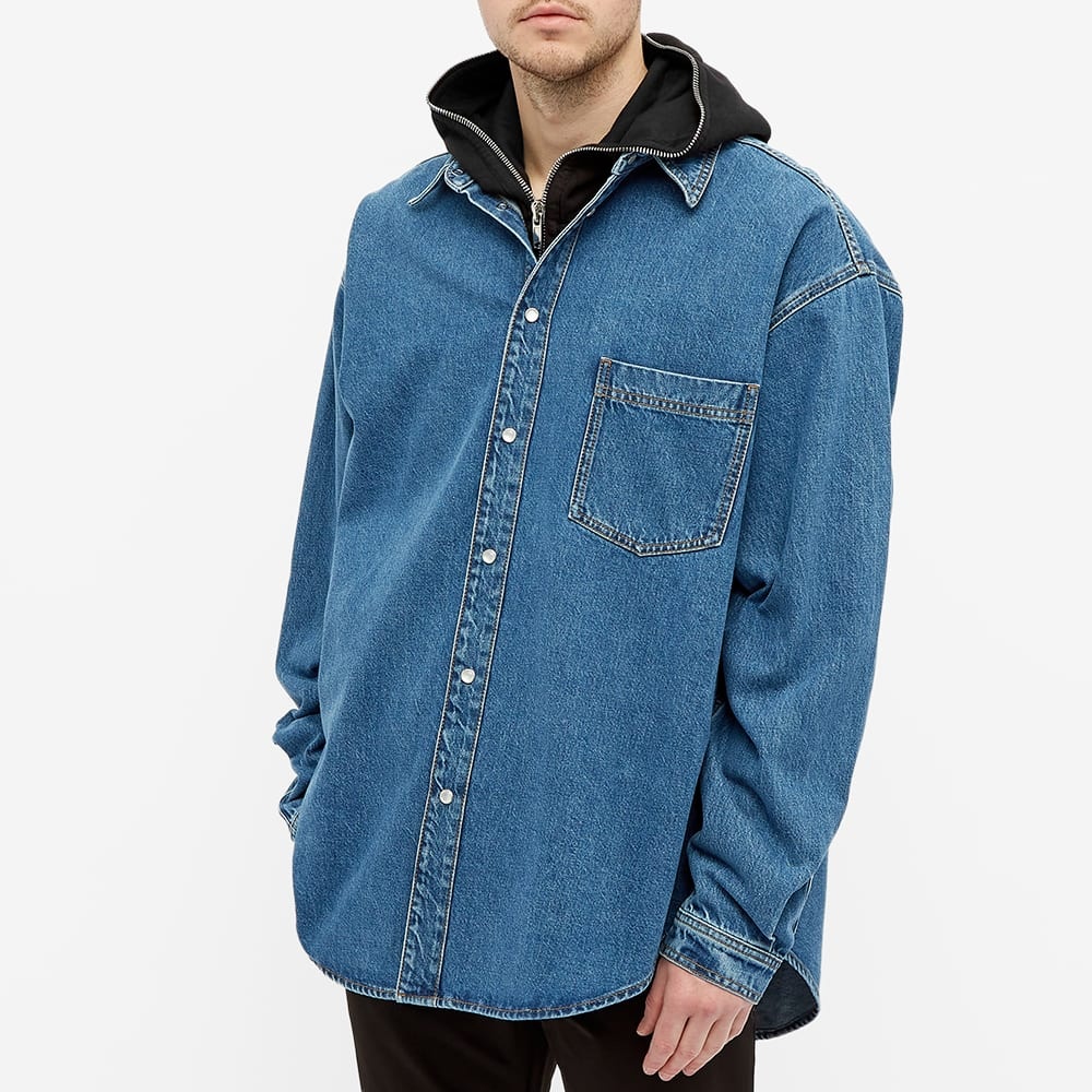 VETEMENTS Back Logo Oversized Denim Overshirt - 5