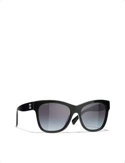 CHANEL CH5380 square-frame acetate sunglasses outlook