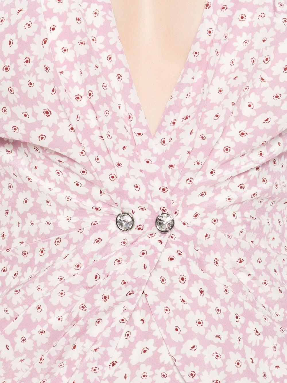 floral-print mini dress - 5