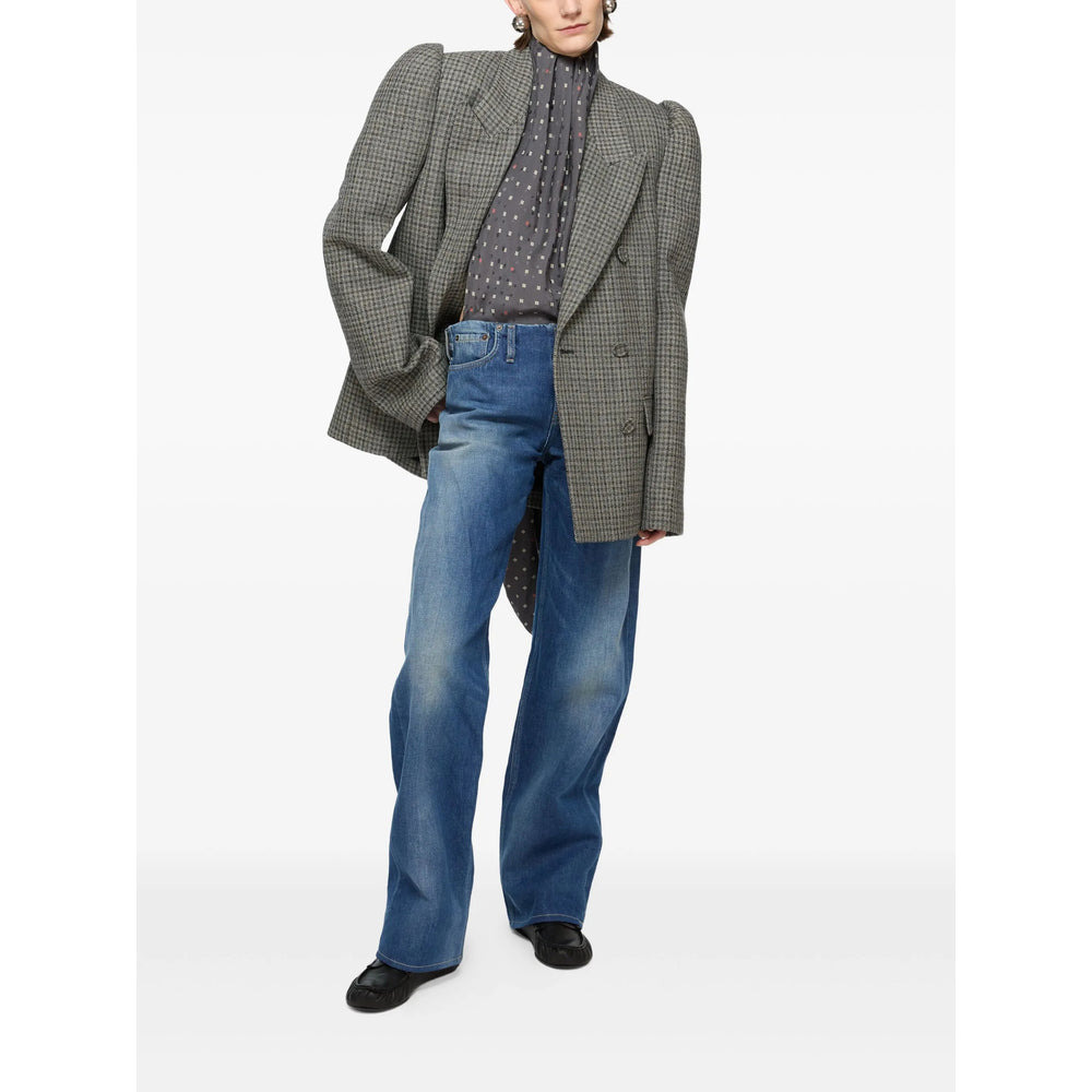 Acne Studios Blue Trousers - High-Waisted Trousers Women - 3