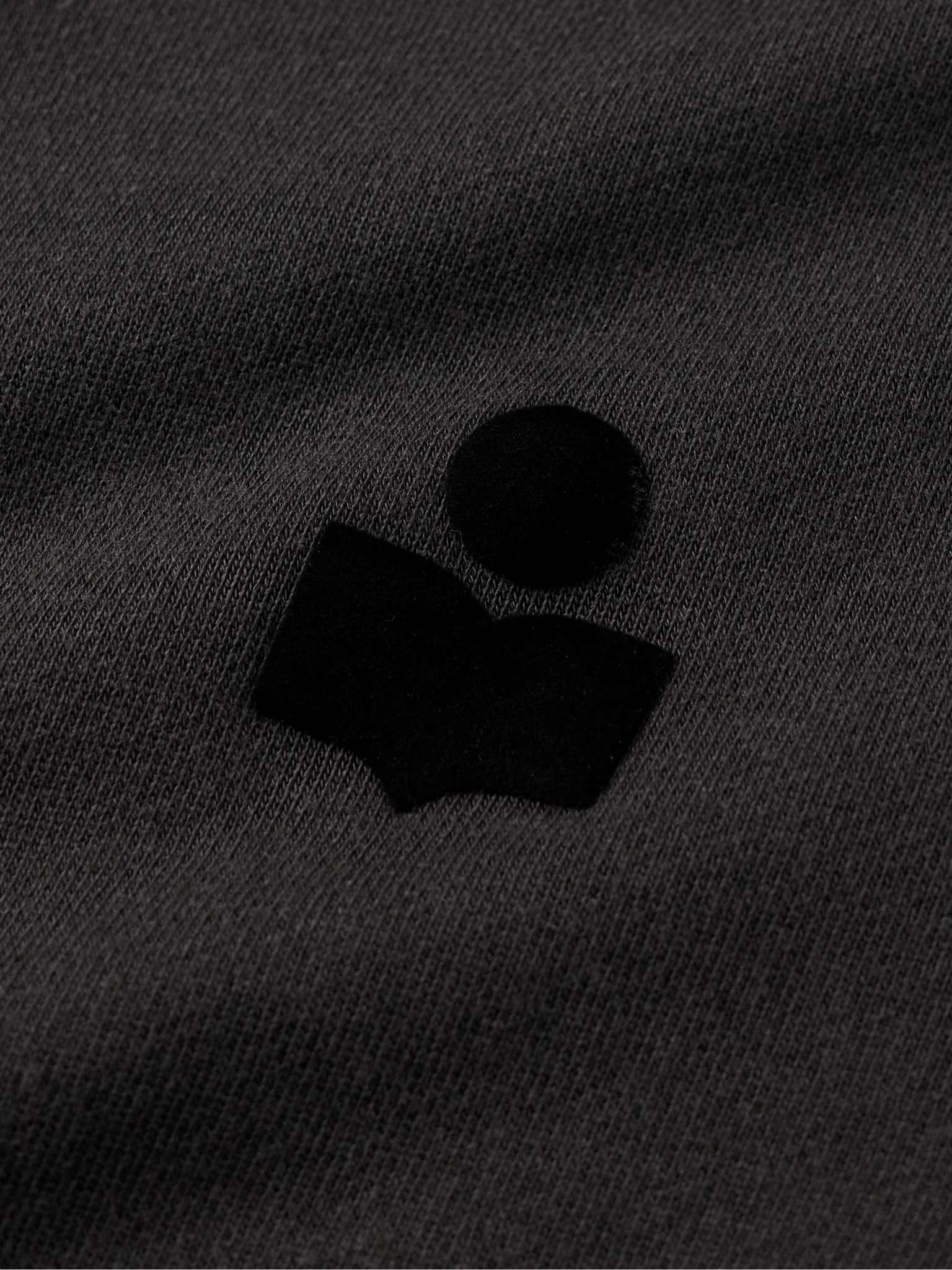 Malek Logo-Flocked Cotton-Blend Jersey Hoodie - 4