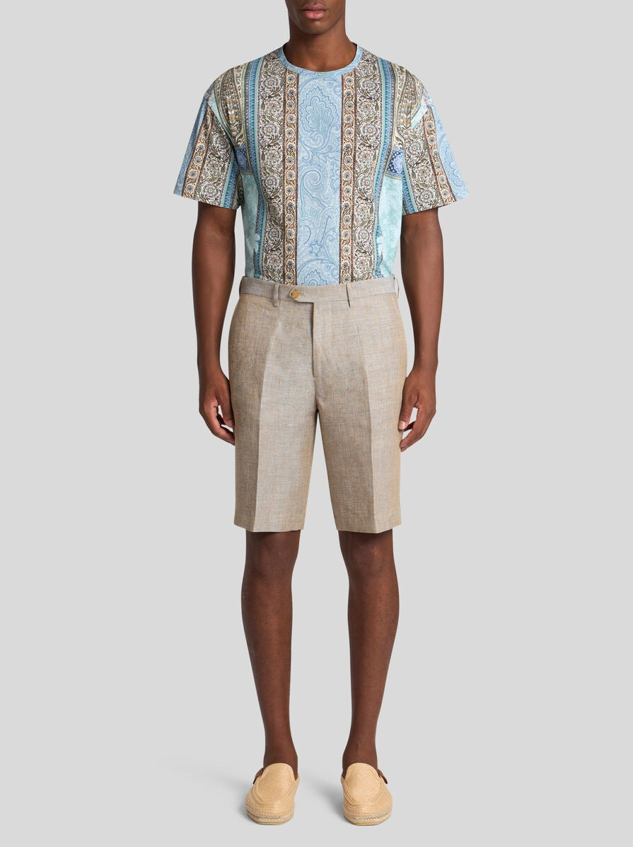 ROMA LINEN BERMUDA SHORTS - 3