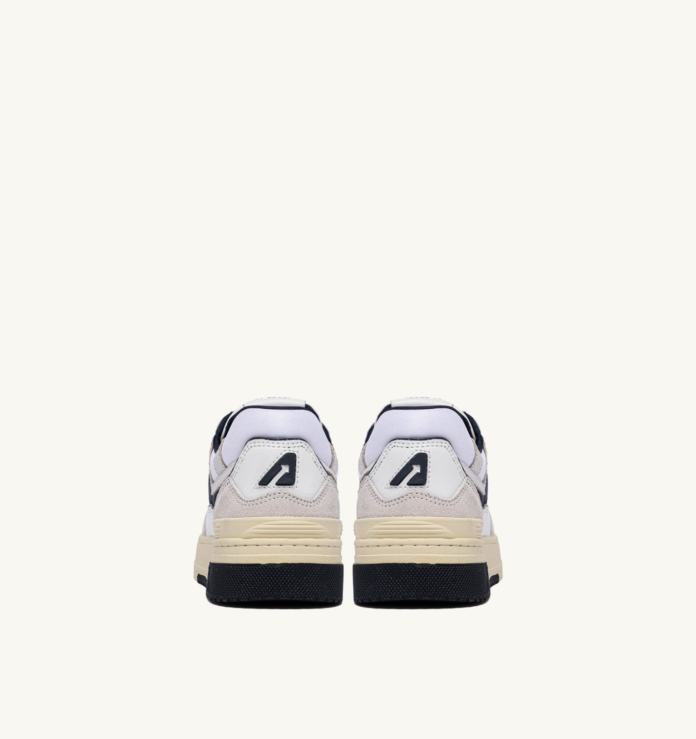 CLC LOW SNEAKERS IN WHITE AND SPACE BLUE LEATHER AND SUEDE - 3