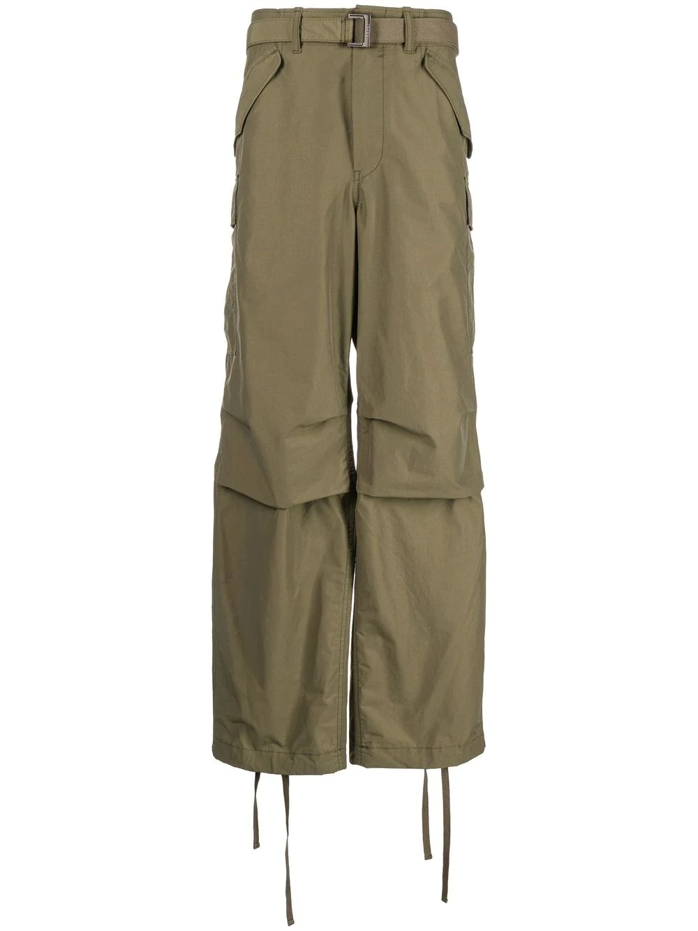 wide-leg cargo trousers - 1