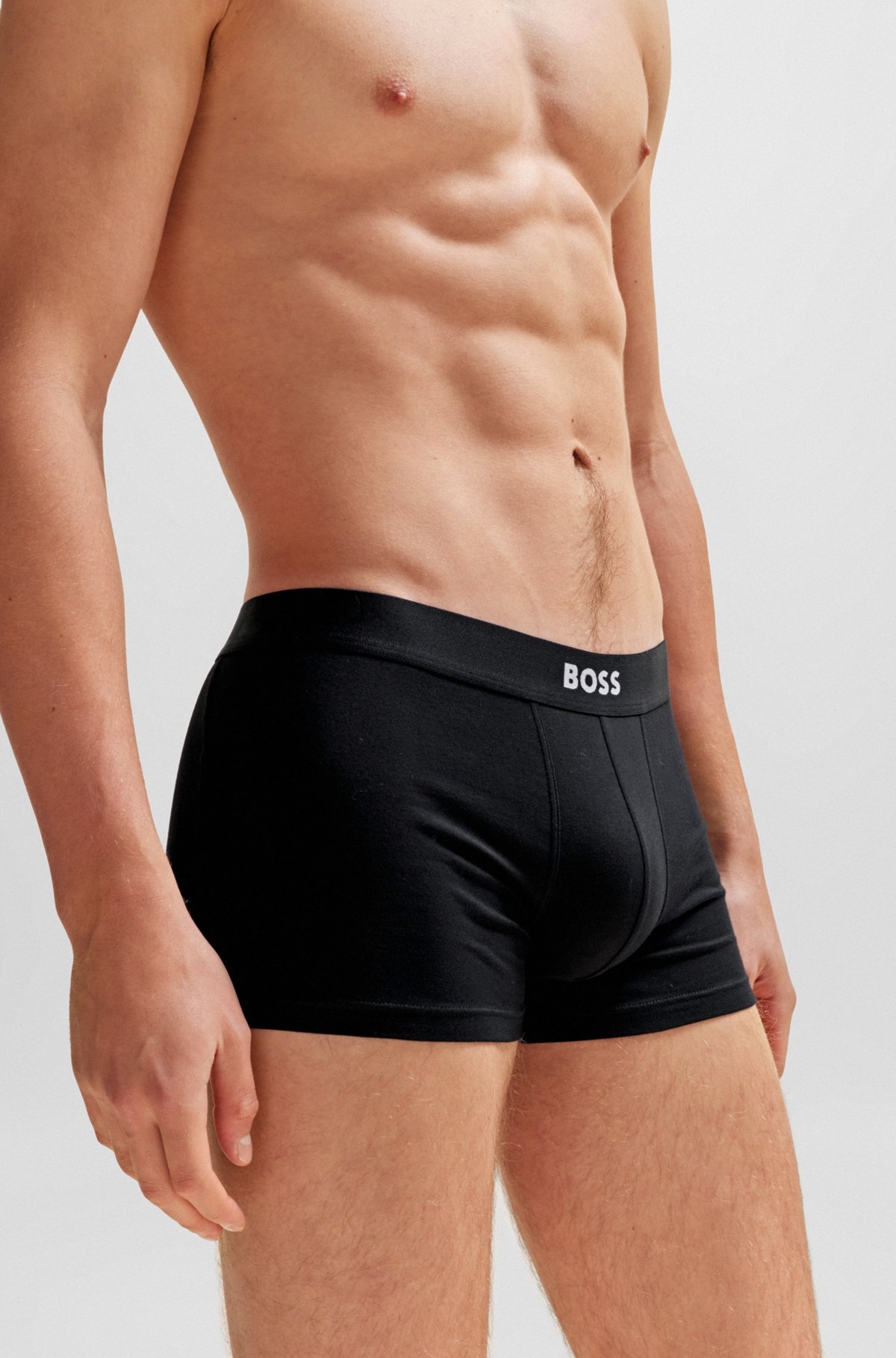 TWO-PACK OF STRETCH-COTTON TRUNKS WITH LOGO WAISTBANDS - 5
