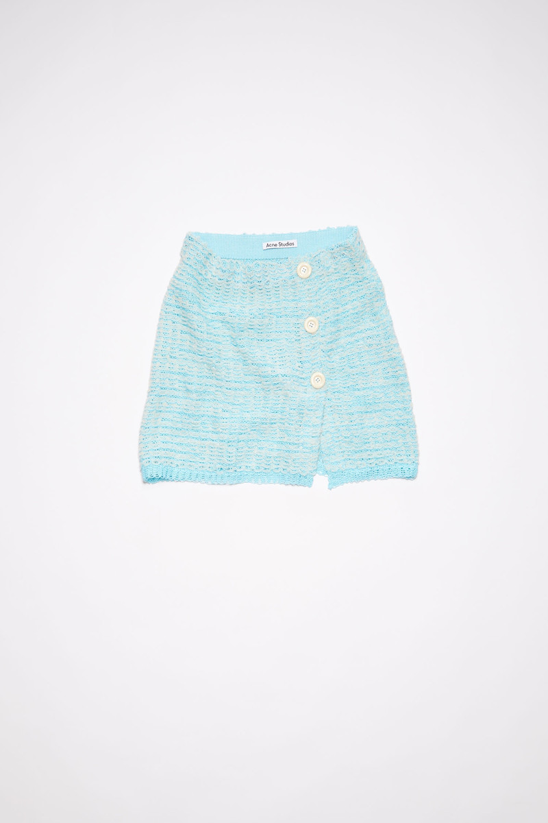 Eyelash mini skirt - Aqua blue 1