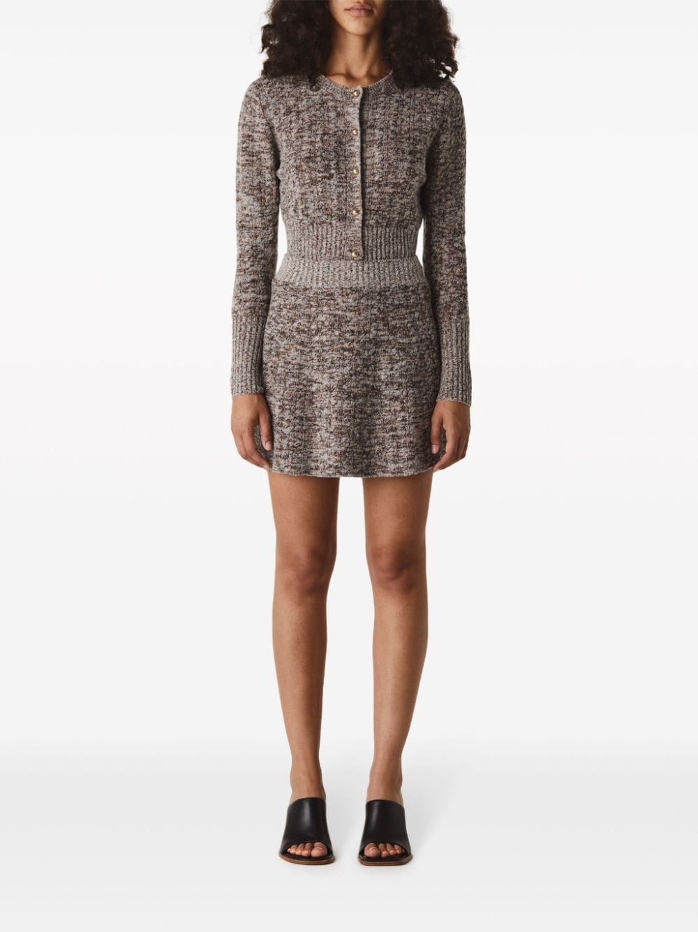 ribbed knitted mini skirt - 2