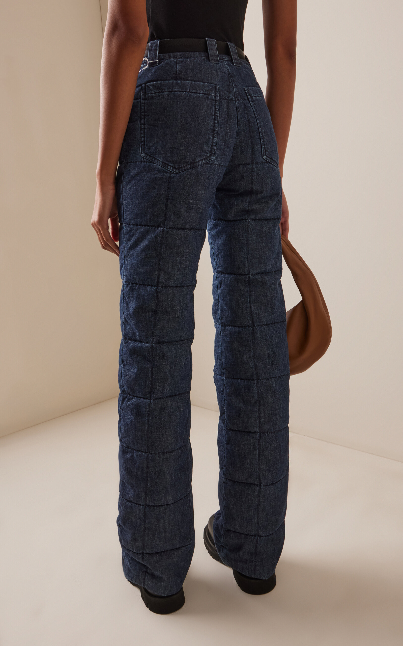 Chalet Quilted Down Denim Pants blue - 4