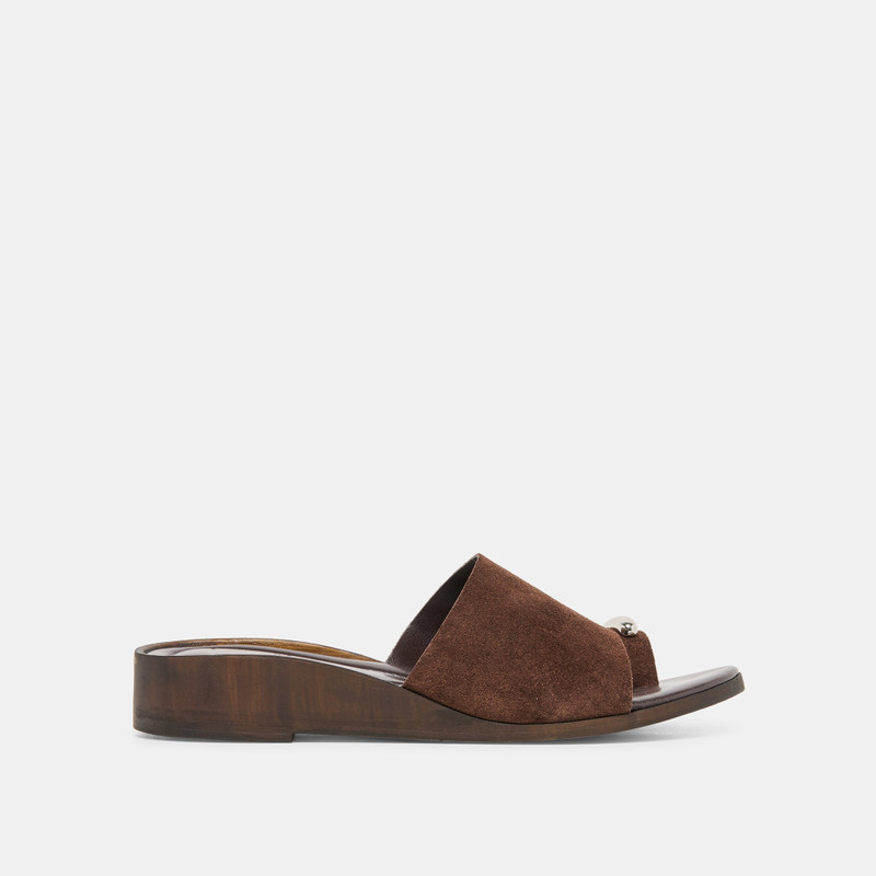 MOXY SANDALS DK BROWN SUEDE 1