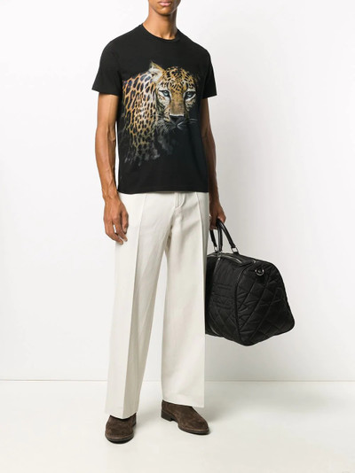 Etro leopard-print cotton T-shirt outlook