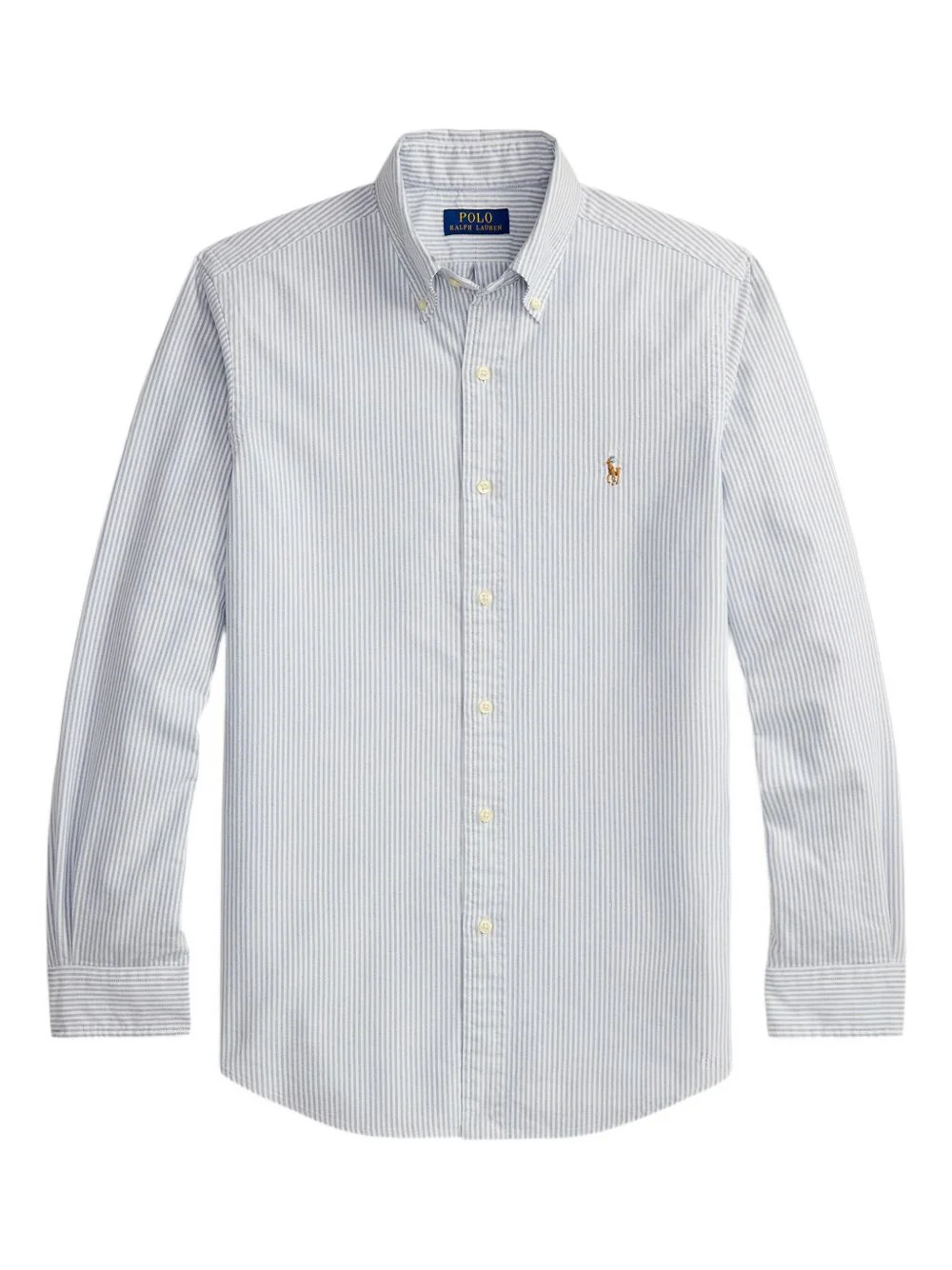 striped embroidered oxford shirt - 1