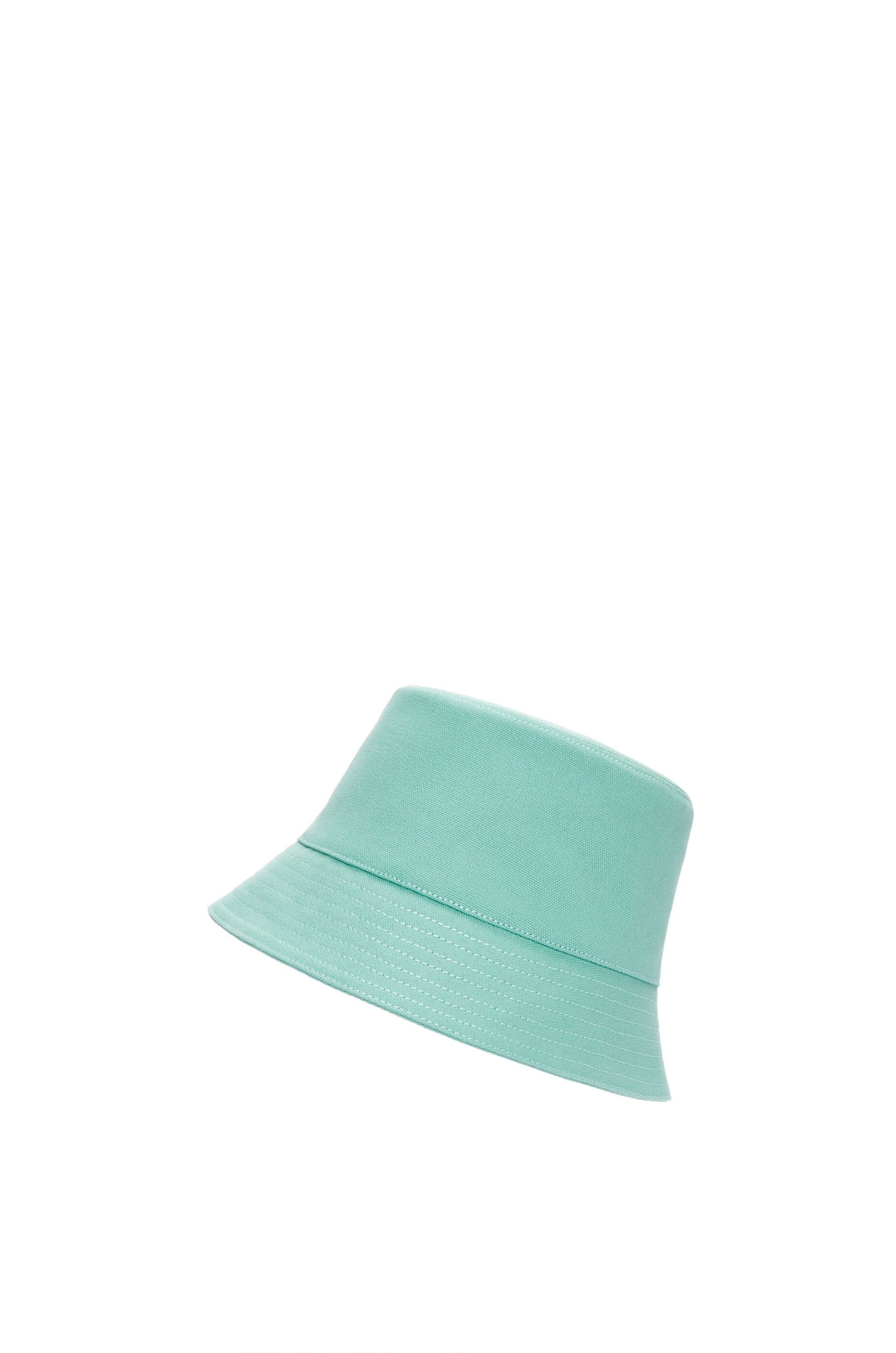 Bucket hat in canvas and calfskin - 3