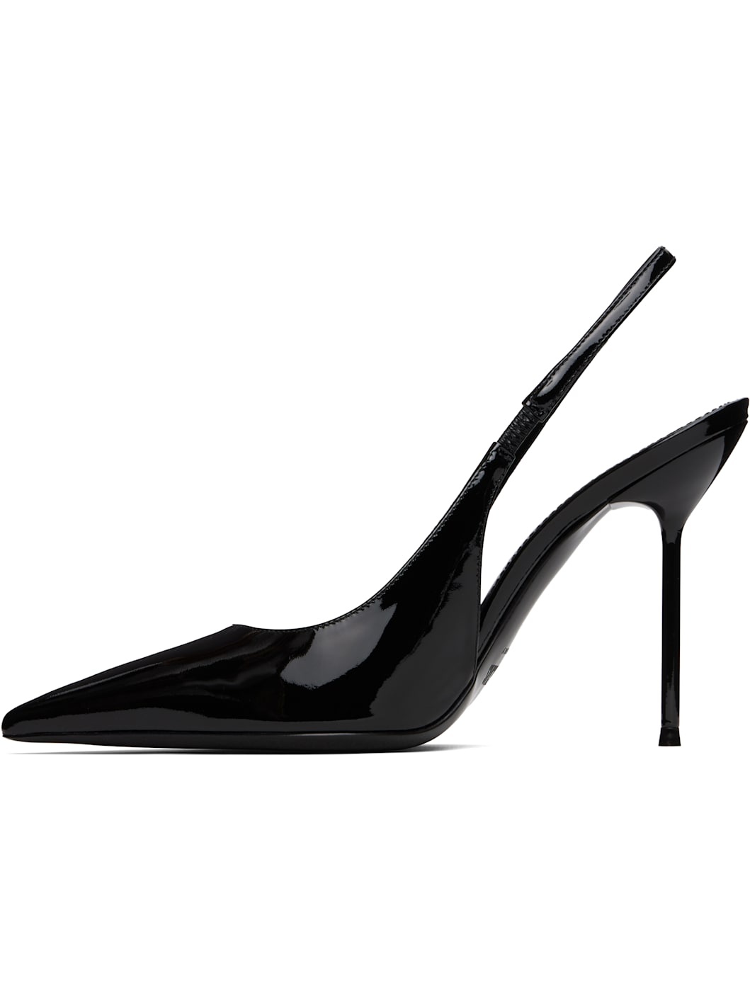 Black Lidia Slingback Heels - 3