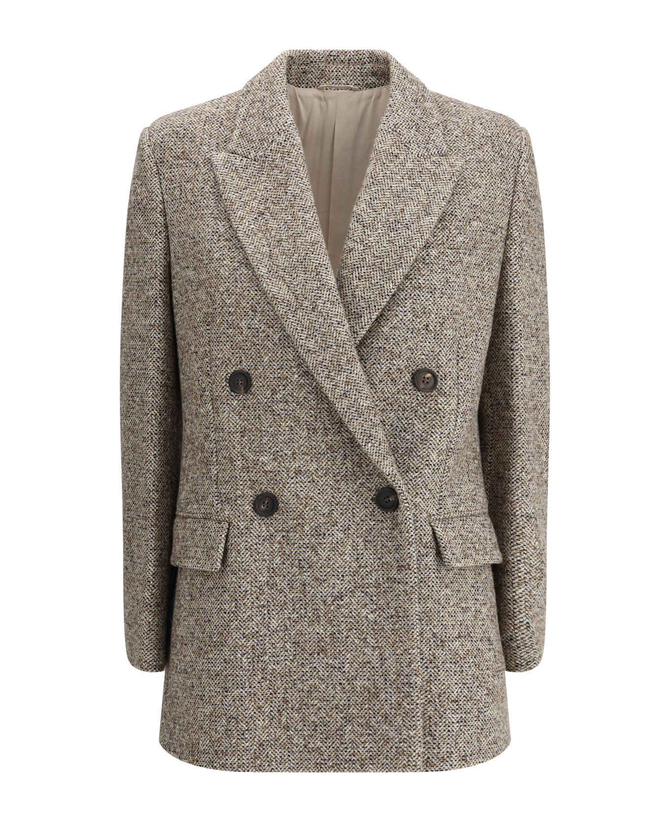 Virgin Wool And Silk Mélange Jacket - 1