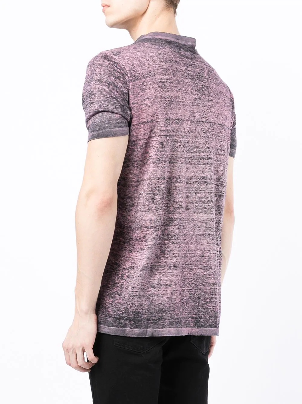 round-neck linen T-shirt - 4