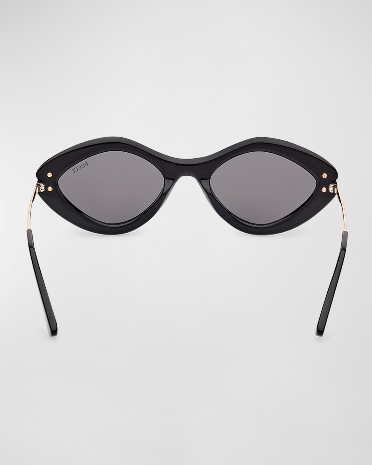 Logo Acetate & Metal Oval Sunglasses - 5