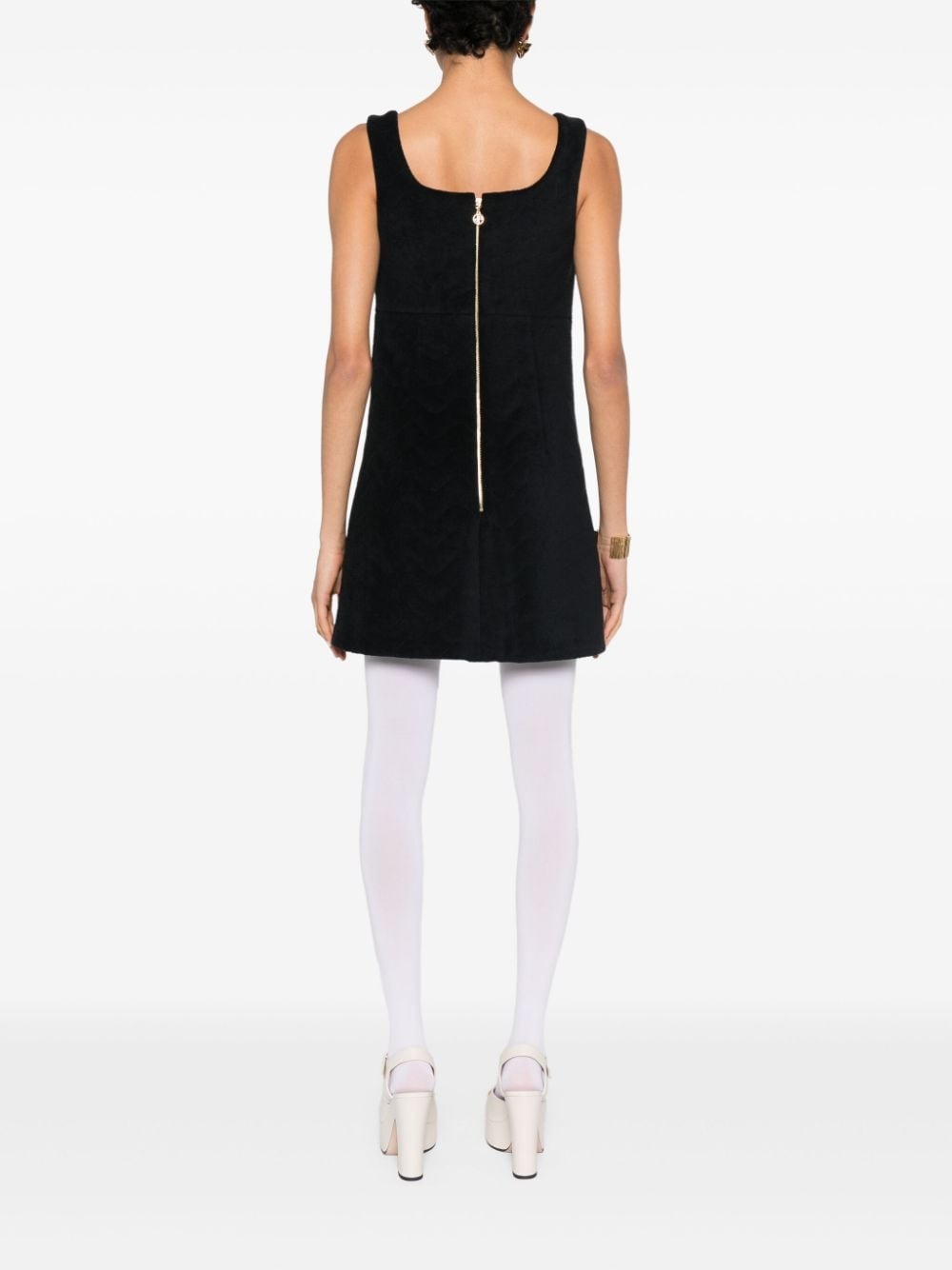 quilted cotton mini dress - 4
