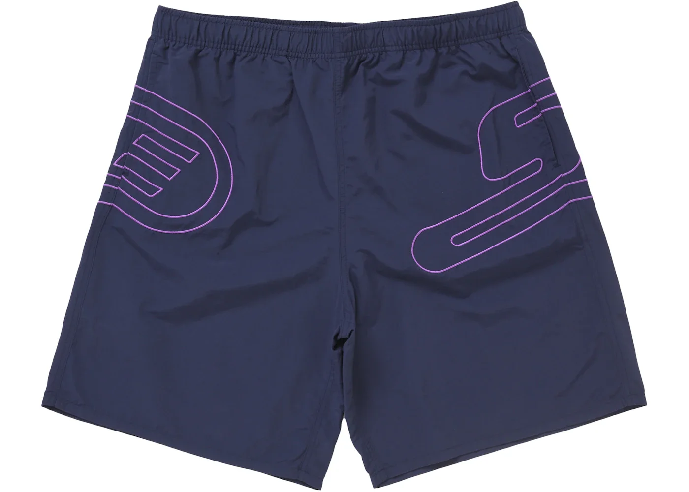 Supreme Big Logo Nylon Short Navy - 1