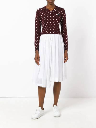 Comme des Garçons PLAY dotted V-neck jumper outlook