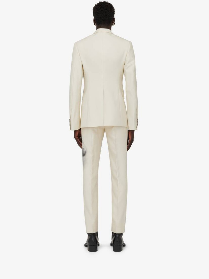 Men's Orchid Cigarette Trousers in Putty/black 5