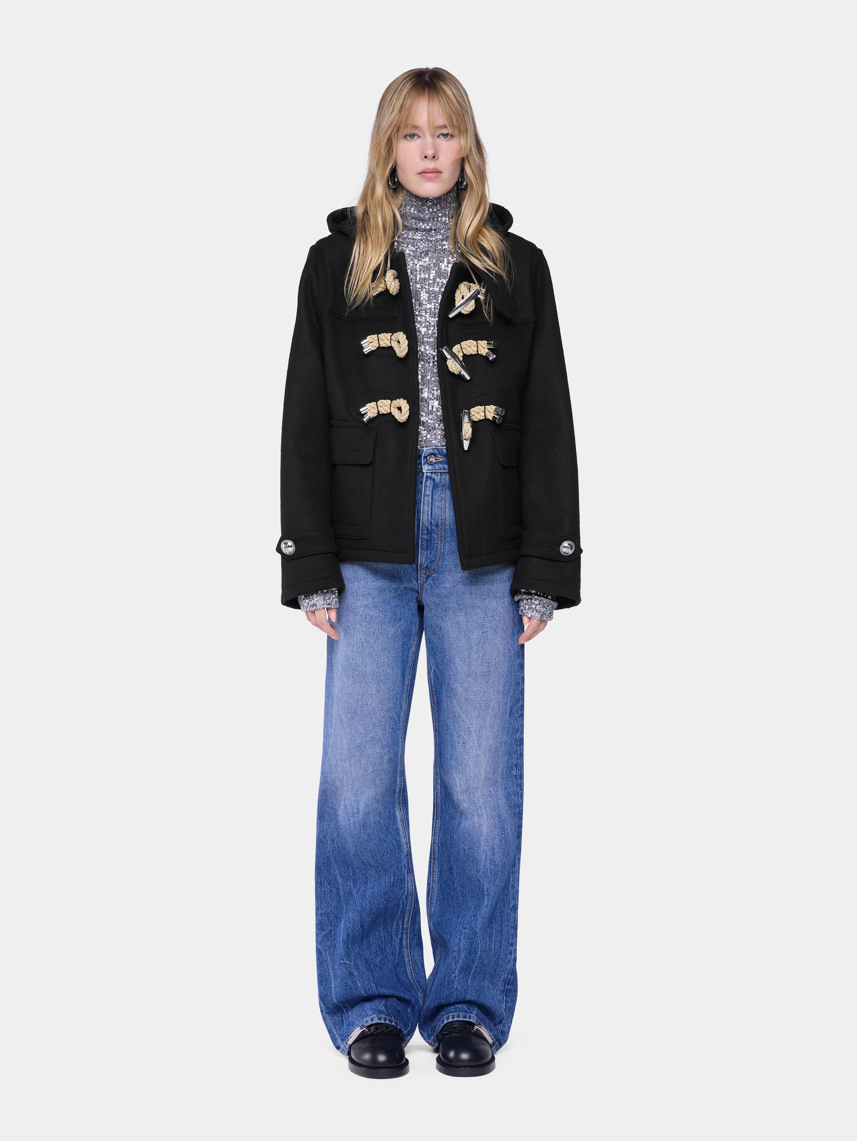SHORT COAT IN WOOL - 2