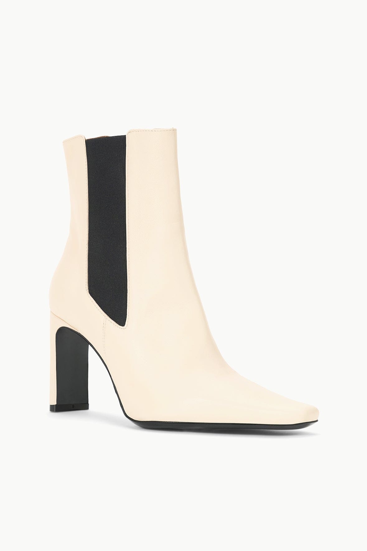 STAUD WALLY HIGH HEEL ANKLE BOOT CREAM - 2